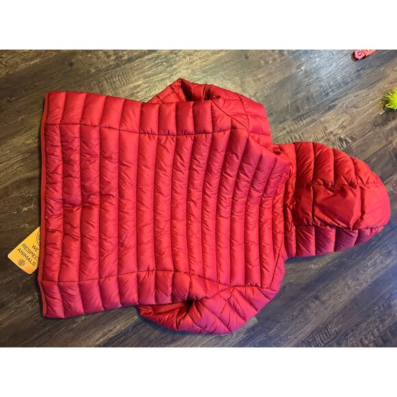 Womens Save The Duck Daisy Puffer coat NWT red full zip - Picture 7 of 7